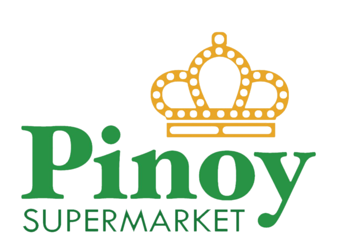 Logo for Pinoy Supermarket featuring a gold crown and green text.
