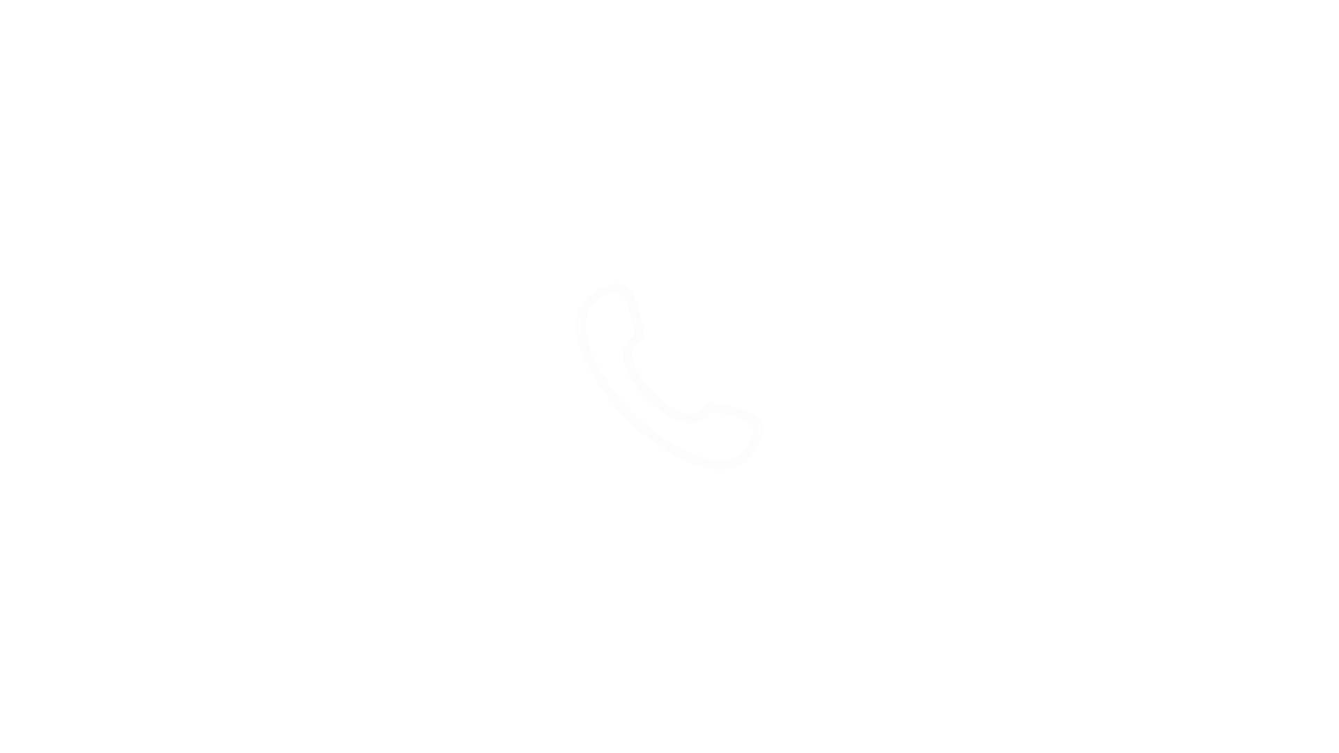 Black screen with a white outline of a telephone receiver in the center.