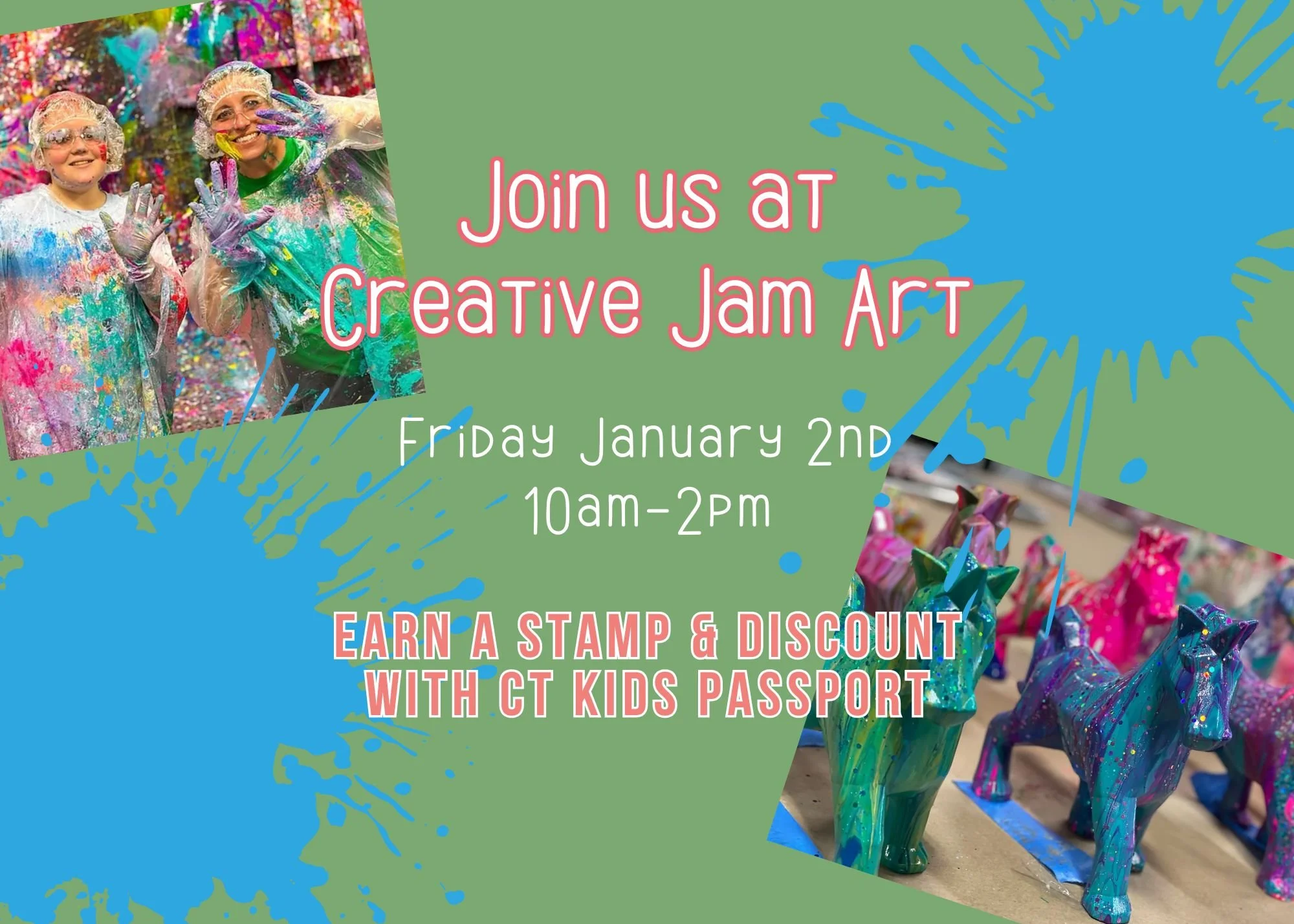 CT Kids passport day ay Creative Jam Art!