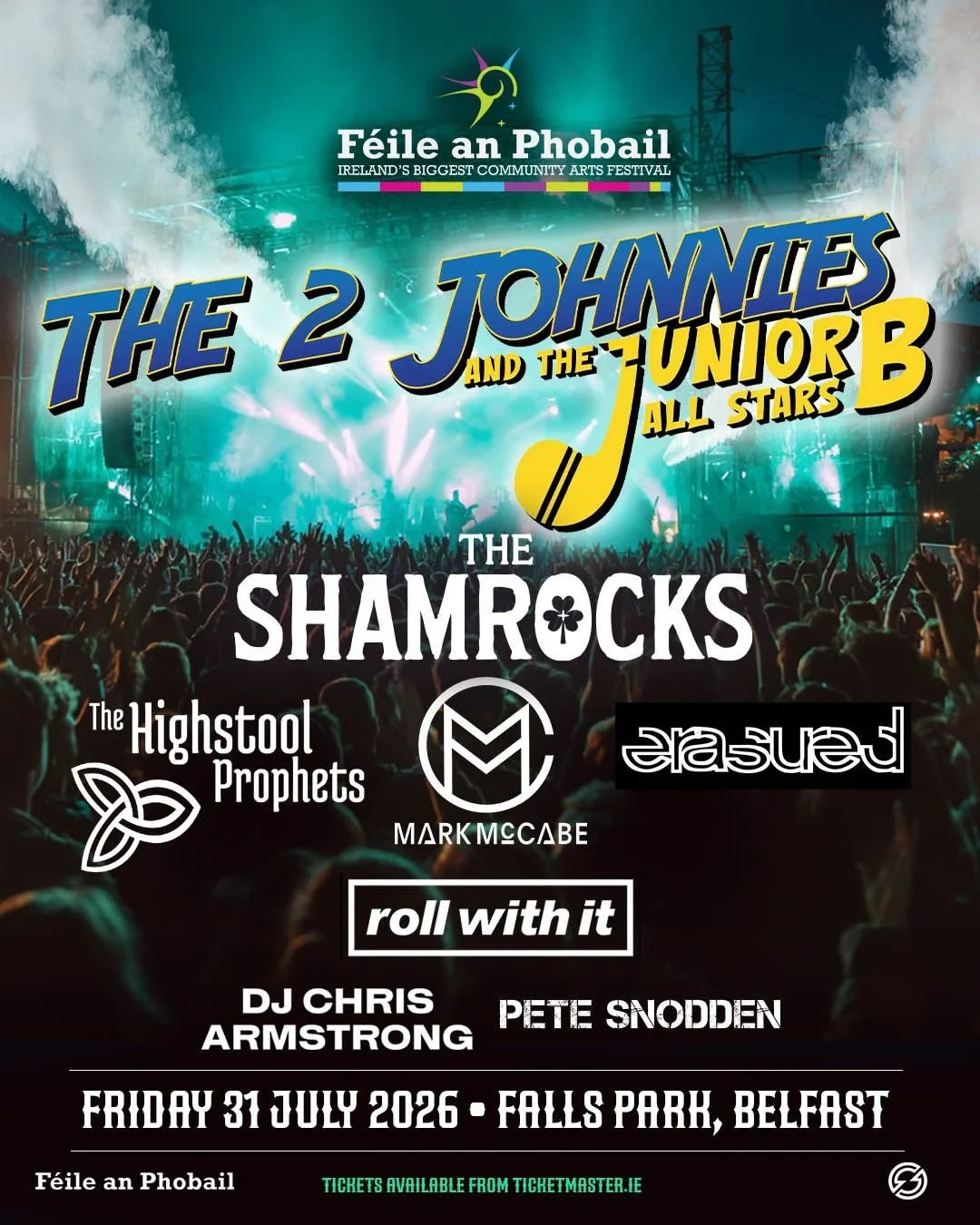 BELFAST - We&rsquo;re coming back!!
We&rsquo;ll be packing the gear and heading up the road to Falls Park as part of F&eacute;ile an Phobail Friday 31st July!

It&rsquo;s going to be magic, we can&rsquo;t wait, see ye there!!

Presale Thursday 5th Ma