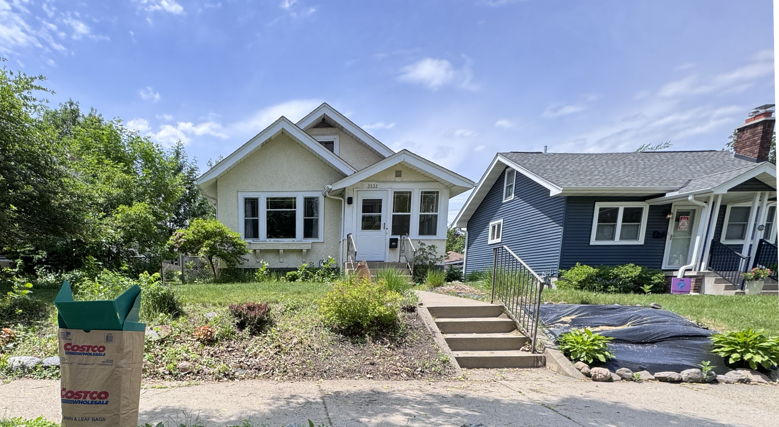 This yard had been landscaped at one point but had not been cared for in quite awhile. The sellers wanted a quick and easy transformation so that the outside matched the well-cared for inside. By relocating many plants throughout the yard, we were ab
