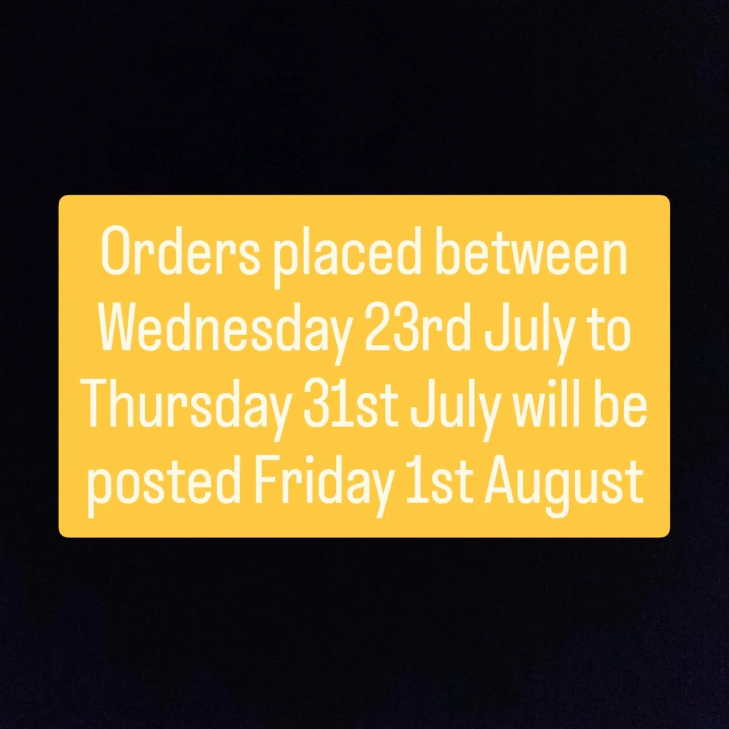 Summer holidays....Orders placed between Wed 28th July and Thurs 31st July, will be posted Friday 1st August

#irishyarnshop #aummertime