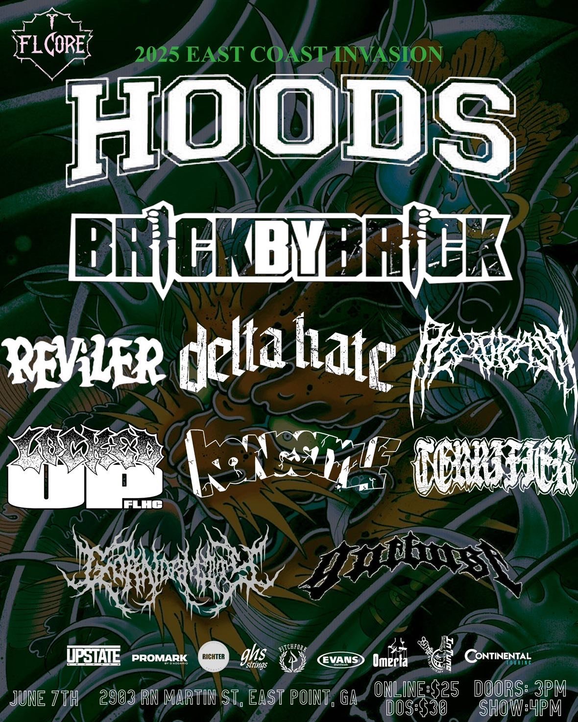 HOODS tour with BRICK BY BRICK
