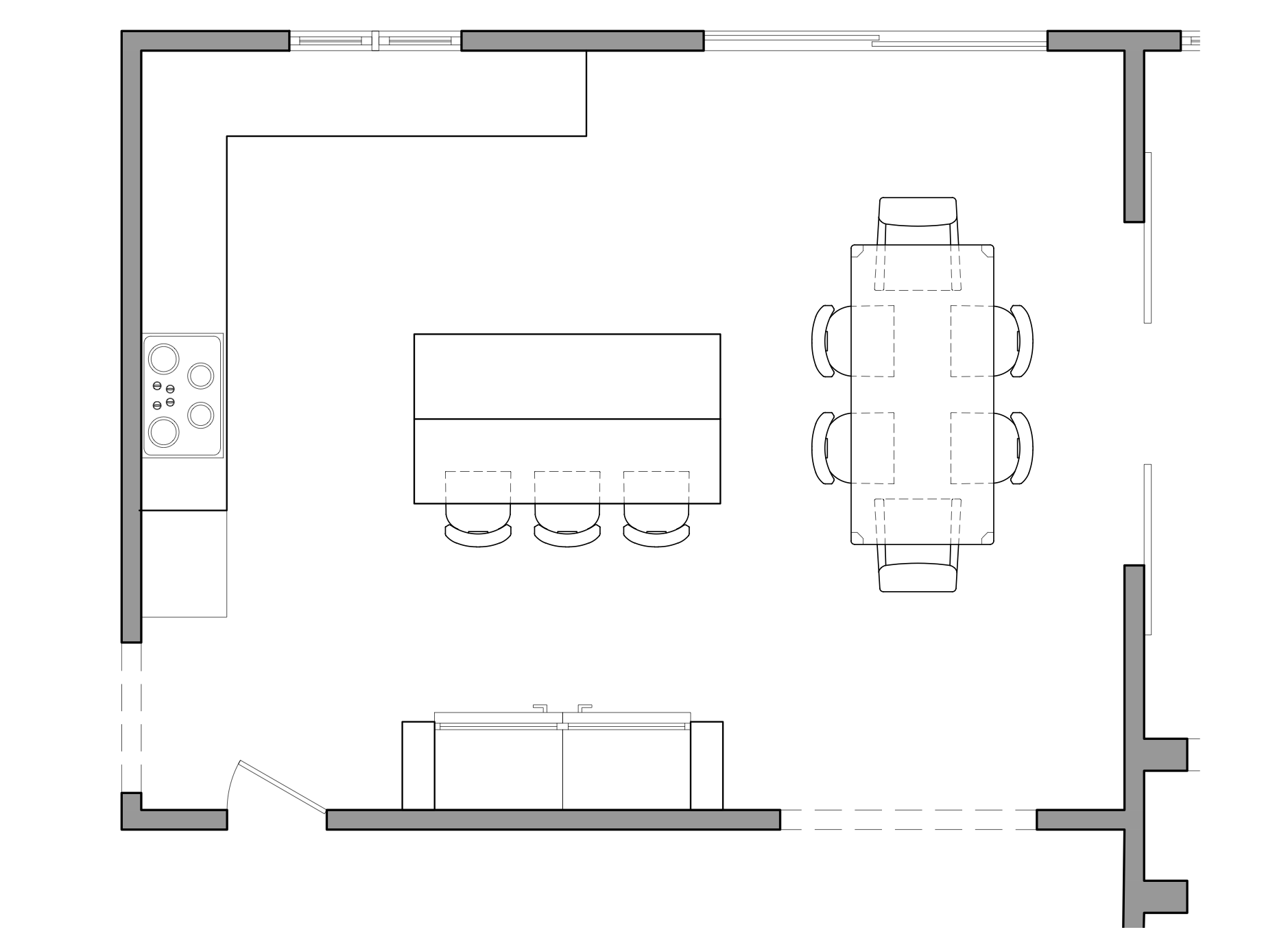 Kitchen + Dining Area