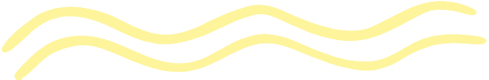 Three wavy yellow lines on a transparent background.