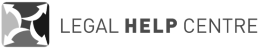 Logo of Legal Help Centre featuring stylized scales of justice and text