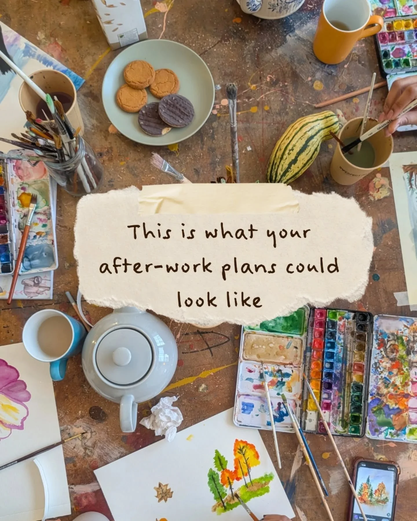 I don't know who needs to hear this but your after-work plans don't have to involve drinks or doomscrolling 👀

You could have a creative session at Imperfect Art with your bestie 🫶

#imperfectart #artcafe #thirdspace #thingstodoinlondon #afterwork