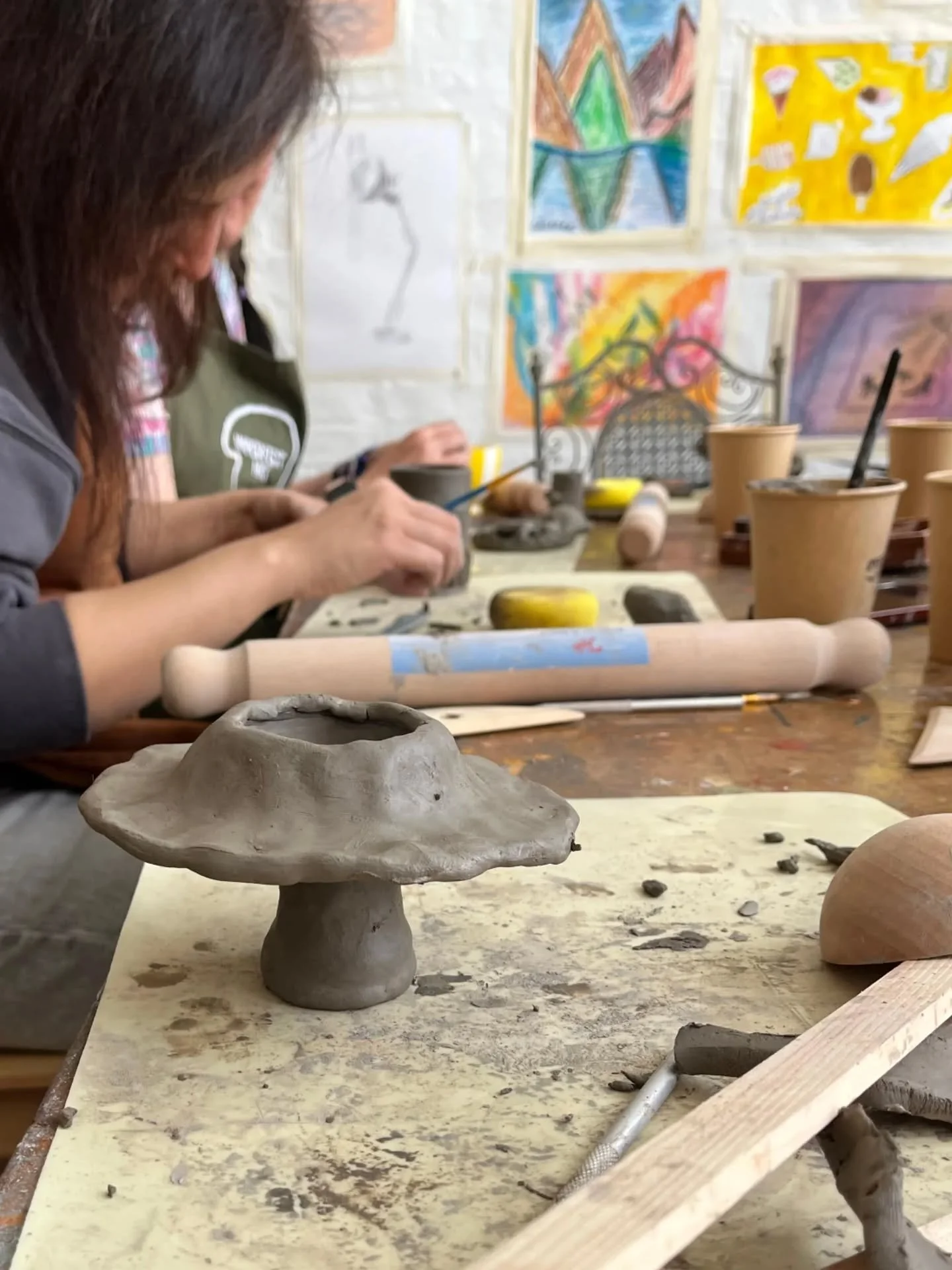 Our last clay workshop was just soooo cute omg! Can't wait to be back with our Studio Ghibli Clay Workshop on Saturday 30 May ☺️ #imperfectart #clayworkshop #cottagecore #wholesomeactivities #thingstodoinlondon