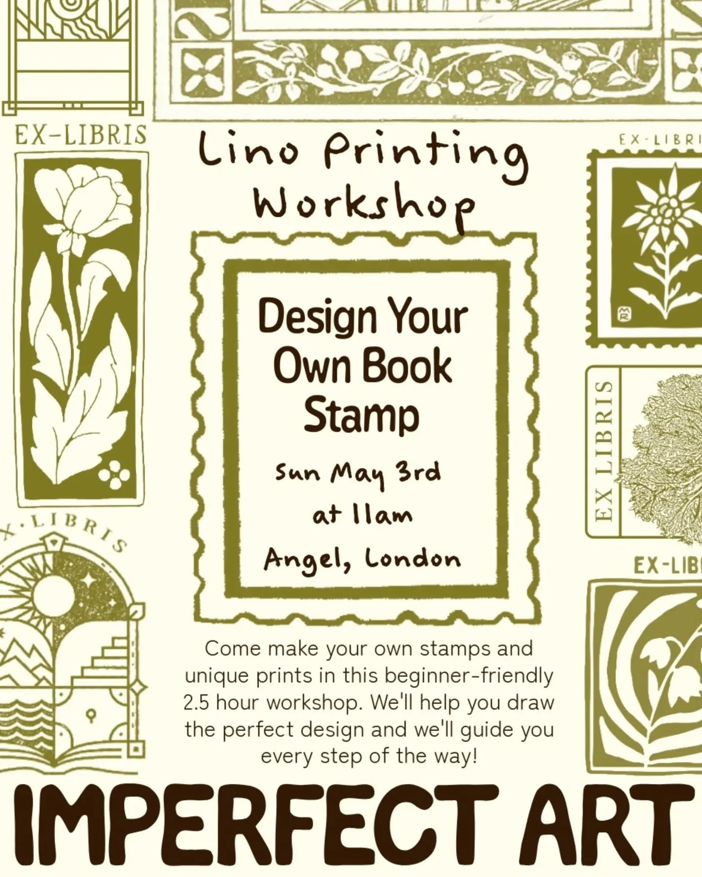Heyyy so we're back with another Ex Libris Lino Printing Workshop 🙂&zwj;↕️

Expect lots of fun, lots of guidance and a laid-back atmosphere! 

Honestly so excited for this! Our first Lino Printing Workshop was a huge success and we cannot wait to ho