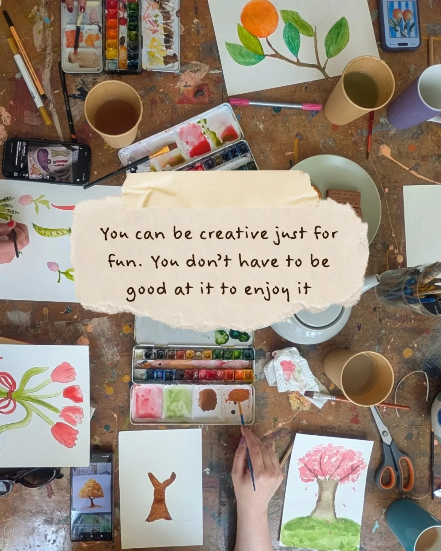 Idk who needs to hear this but this is just a reminder that you're allowed to do things just for fun ☺️

#imperfectart #creativityforeveryone #artcafe #thingstodoinlondon #enjoylife