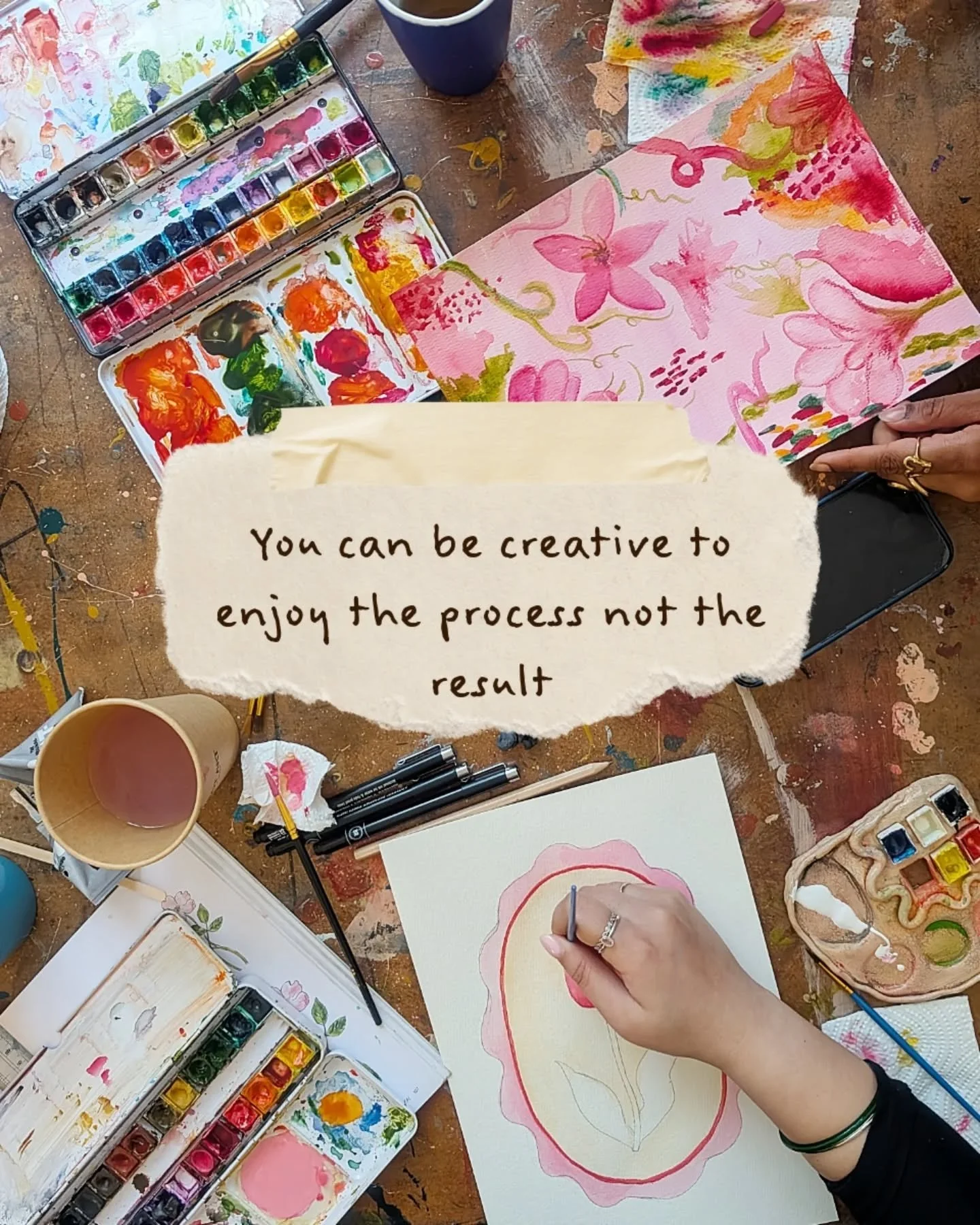 Just a gentle reminder that creativity doesn't have to be about its outcome. You can get creative just because it's fun and relaxing ✨

#imperfectart #artcafe #positivethinking #creativityforeveryone #londonhotspots