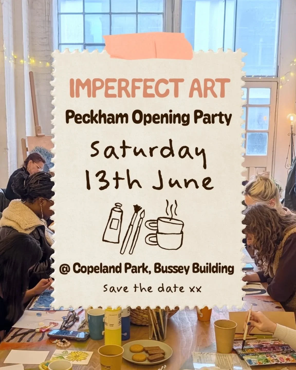 Let's just pretend this is not a repost pleaaase 😭

Imperfect Art is coming to Peckham in two weeks OMMMMG AAAAArgh I still can't believe itttt

It was always my dream to have multiple locations because I wanted Imperfect Art to be easily reachable 