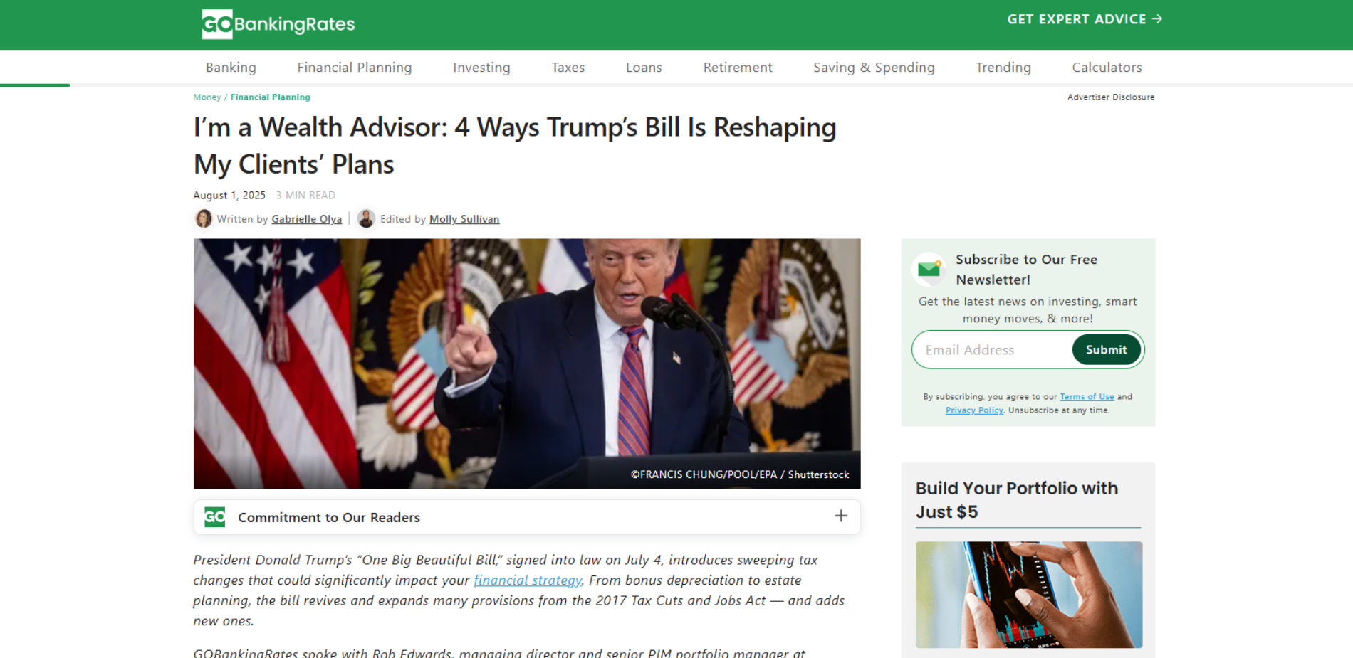 I’m a Wealth Advisor: 4 Ways Trump’s Bill Is Reshaping My Clients’ Plans