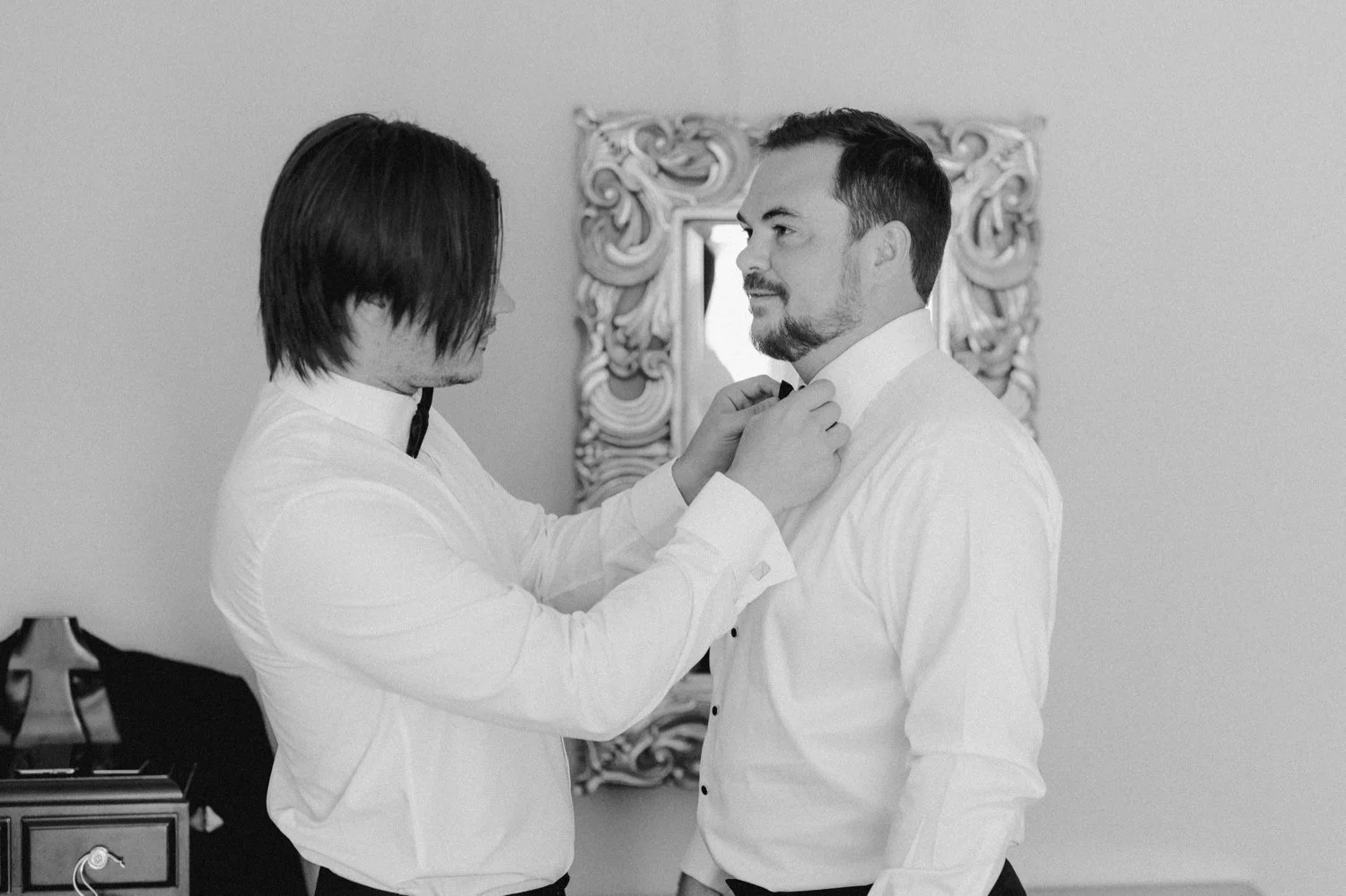 Groom getting ready in Castlemartyr 