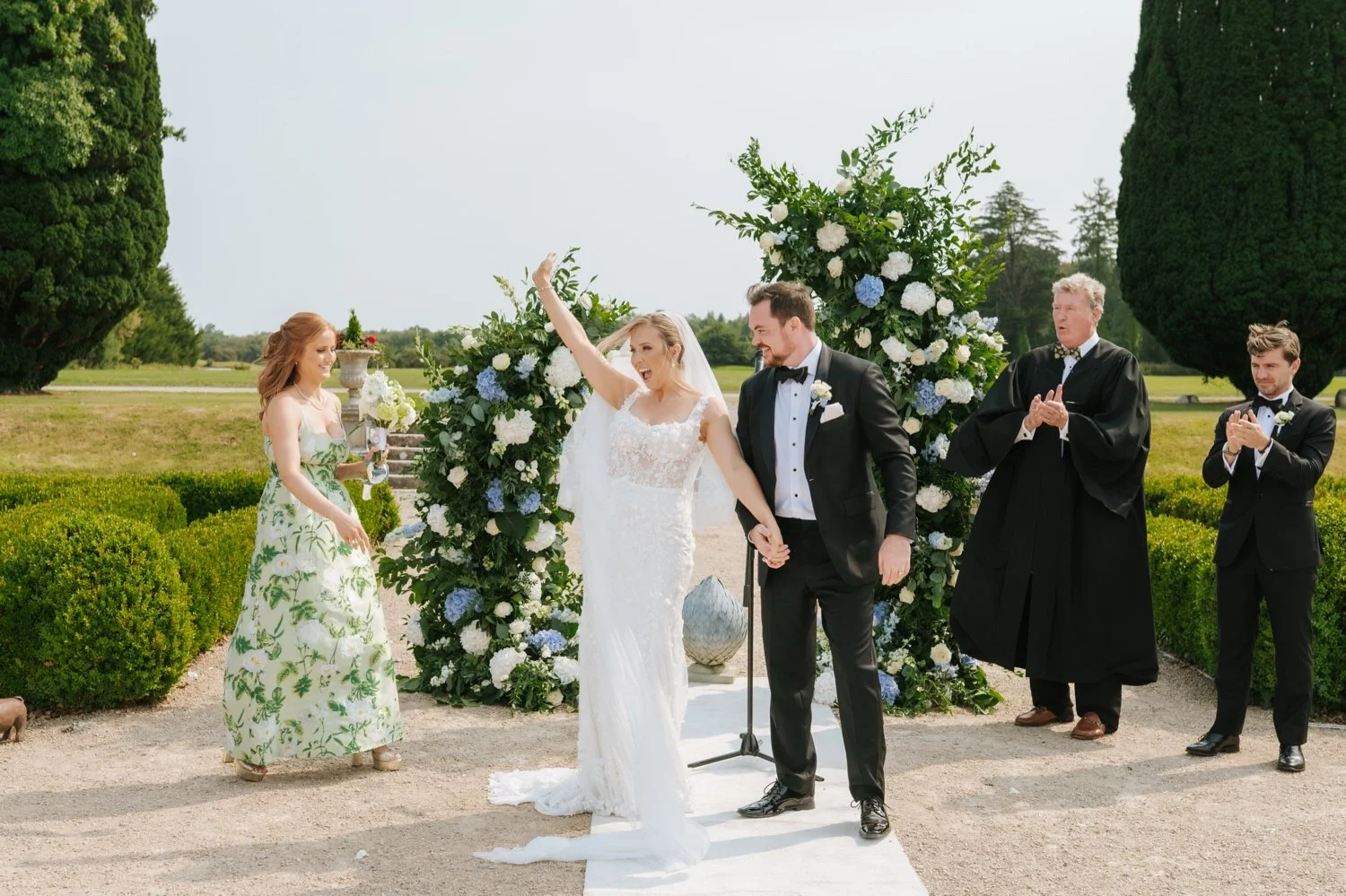 Outdoor wedding ceremony in Castlemartyr resort
