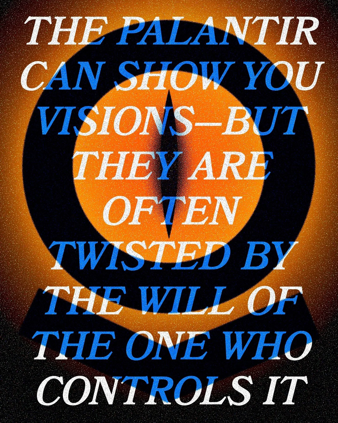&ldquo;The Palant&iacute;r can show you visions, but they are often twisted by the will of the one who controls it.&rdquo; Gandalf in The Lord of the Rings: The Two Towers

I will never forgive Peter Thiel for desecrating the work of Tolkien by hidin