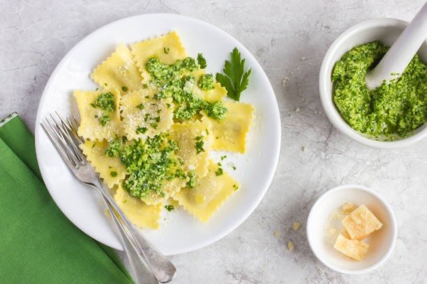 We now have our Pesto Ravioli available to purchase in our retail freezer. Try some, they are delicious.