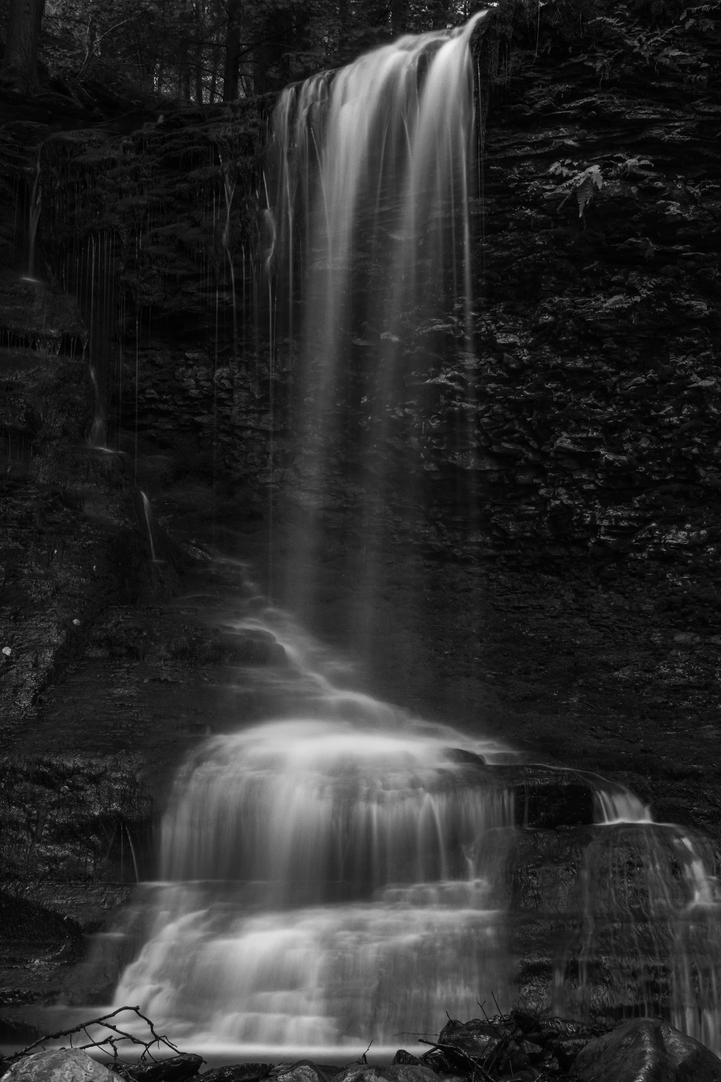 Bucktail Falls BnW_DSC9690