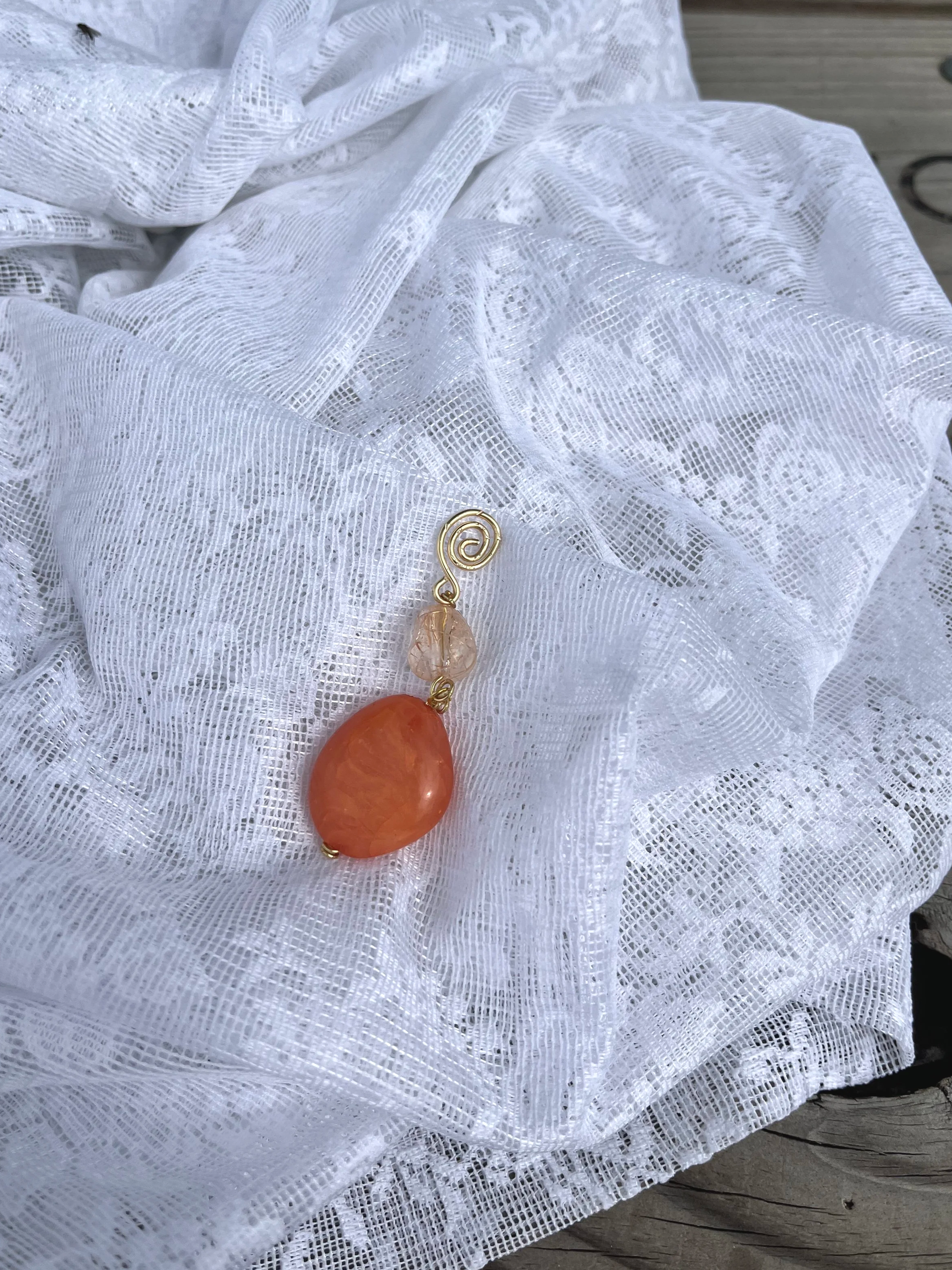 Coral Tea Bag Weight