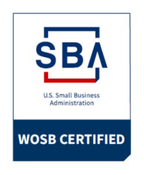 U.S. Small Business Administration WOSB Certified logo.