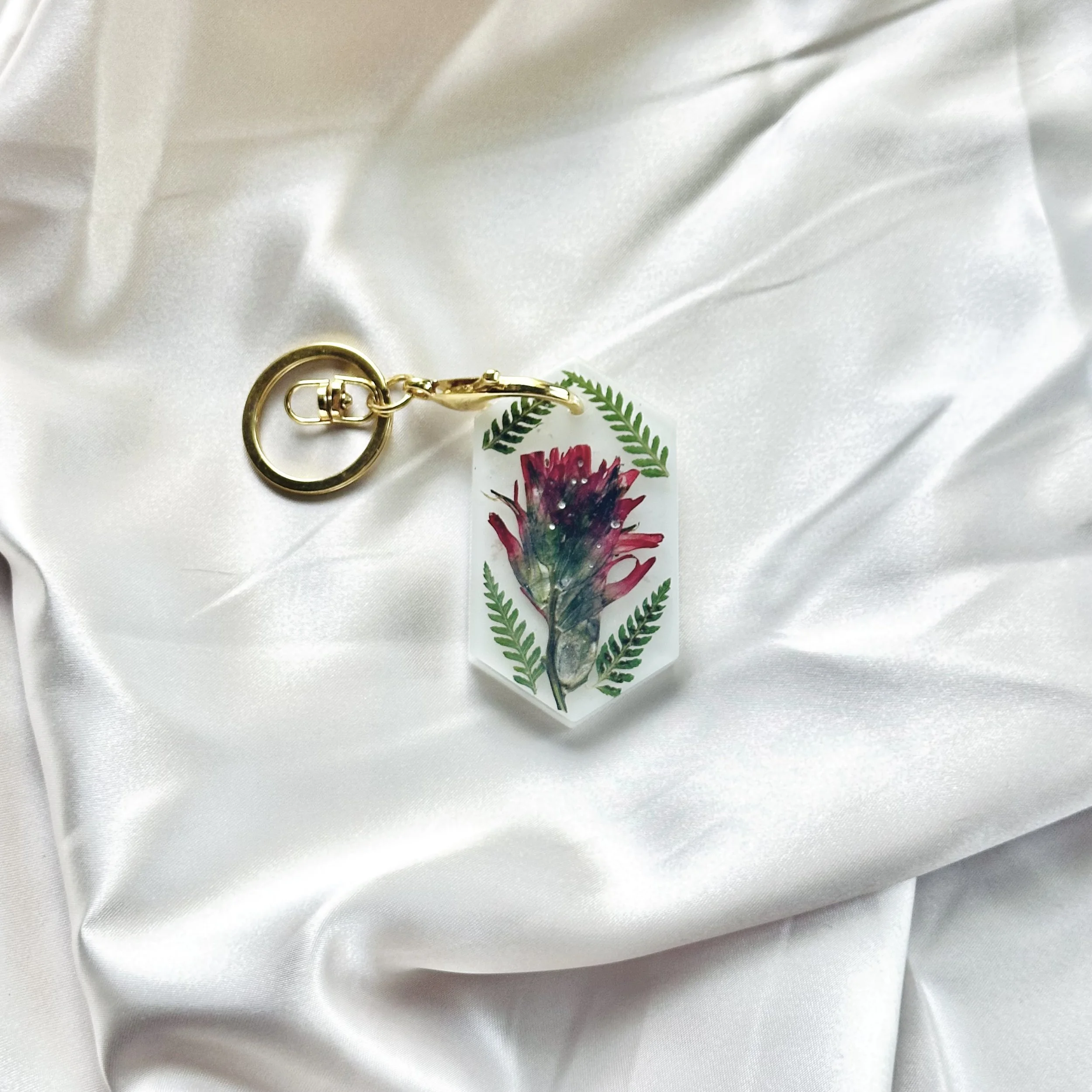 Indian Paintbrush Keychain