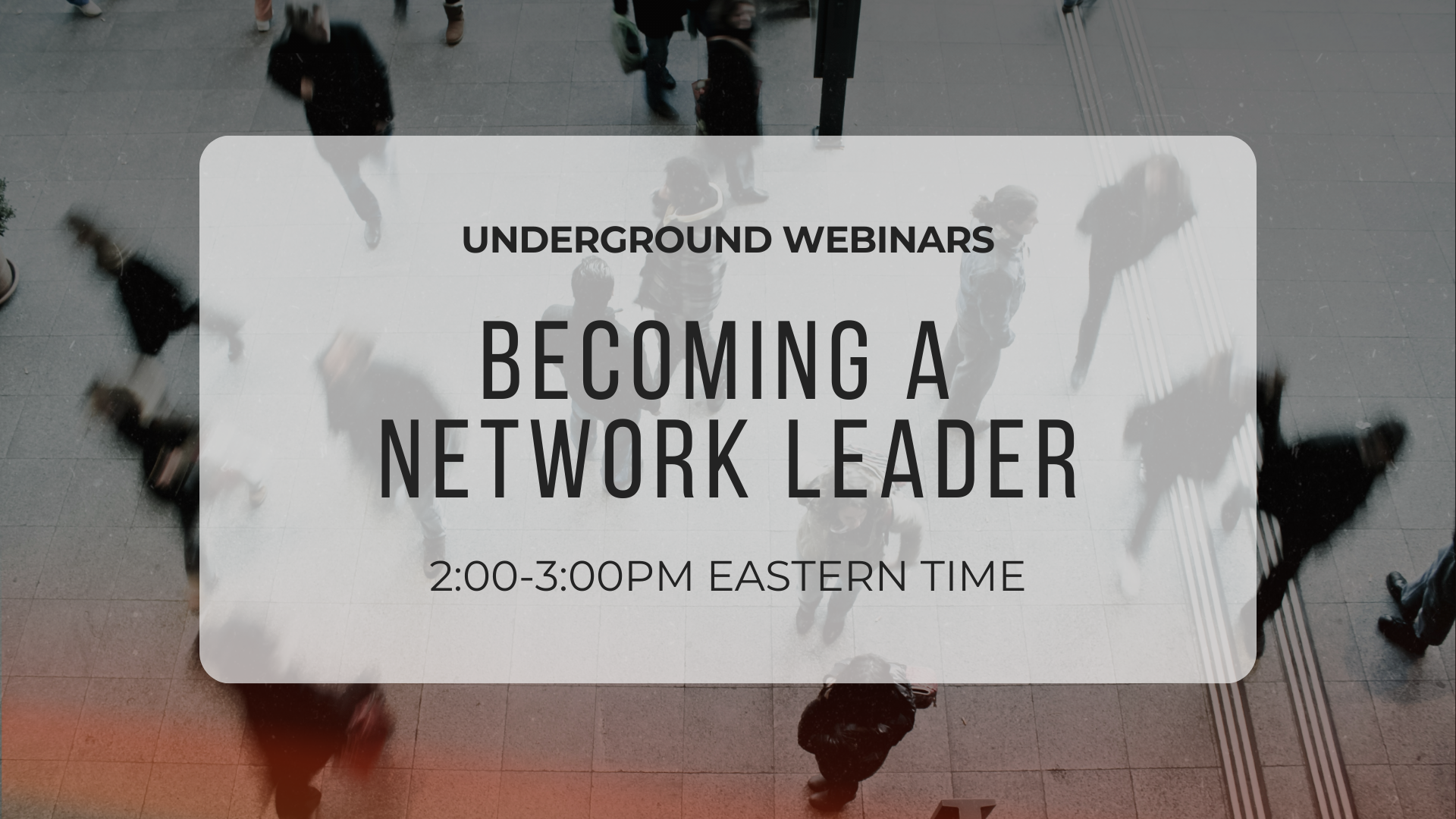 Webinar: Becoming a Network Leader