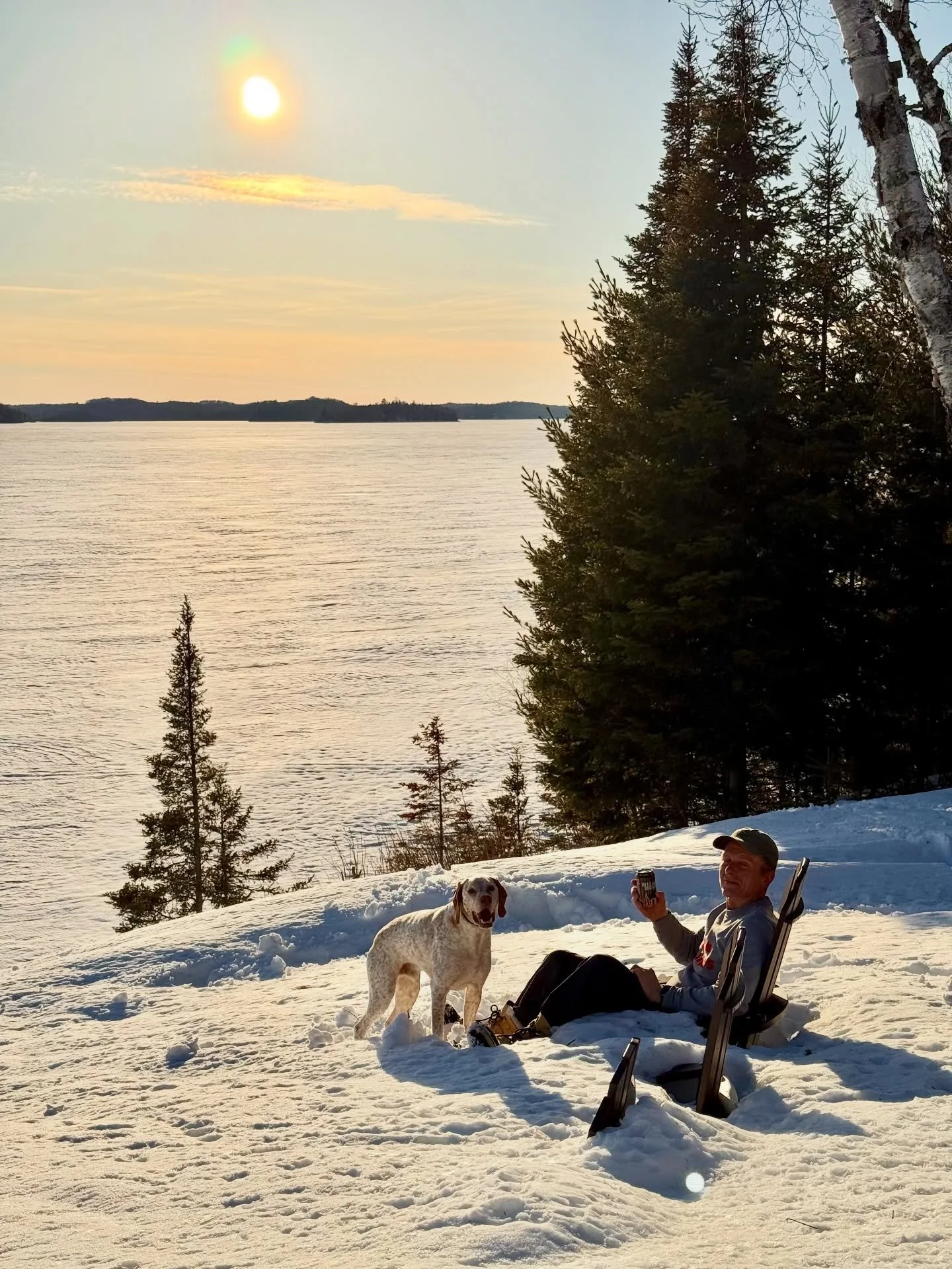 It&rsquo;s melting fast! ☀️ #yooperlife #lakemichigamme