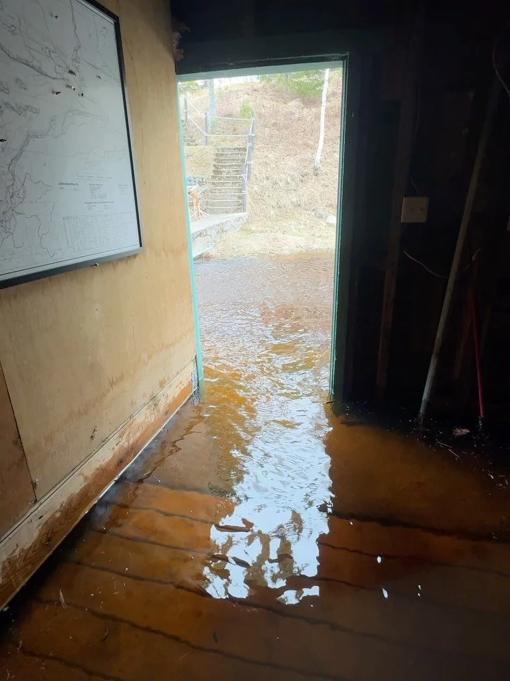 Lake Michigamme is on the rise&mdash;more than a foot in the past 24 hours, and picking up speed this afternoon. The dock and beach will be covered soon. And with a lot of snow still waiting to melt up high, there&rsquo;s more water coming.

#lakemic