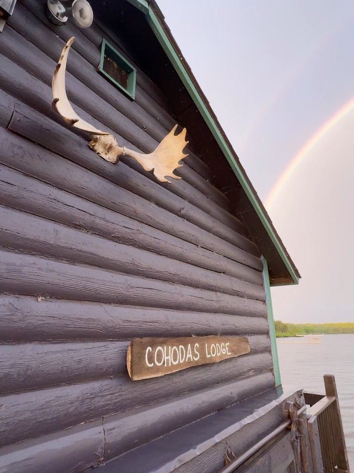 Quite a display over Lake Michigamme tonight 🌈📸 #yooperlife #puremichigan #rainbow