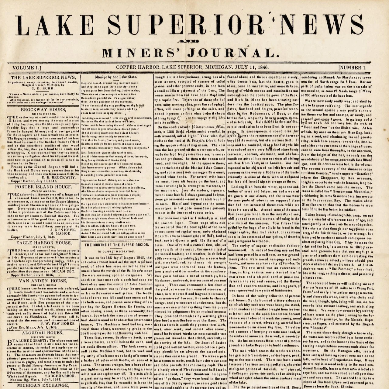 180 Years Ago: First Newspaper in the U.P.