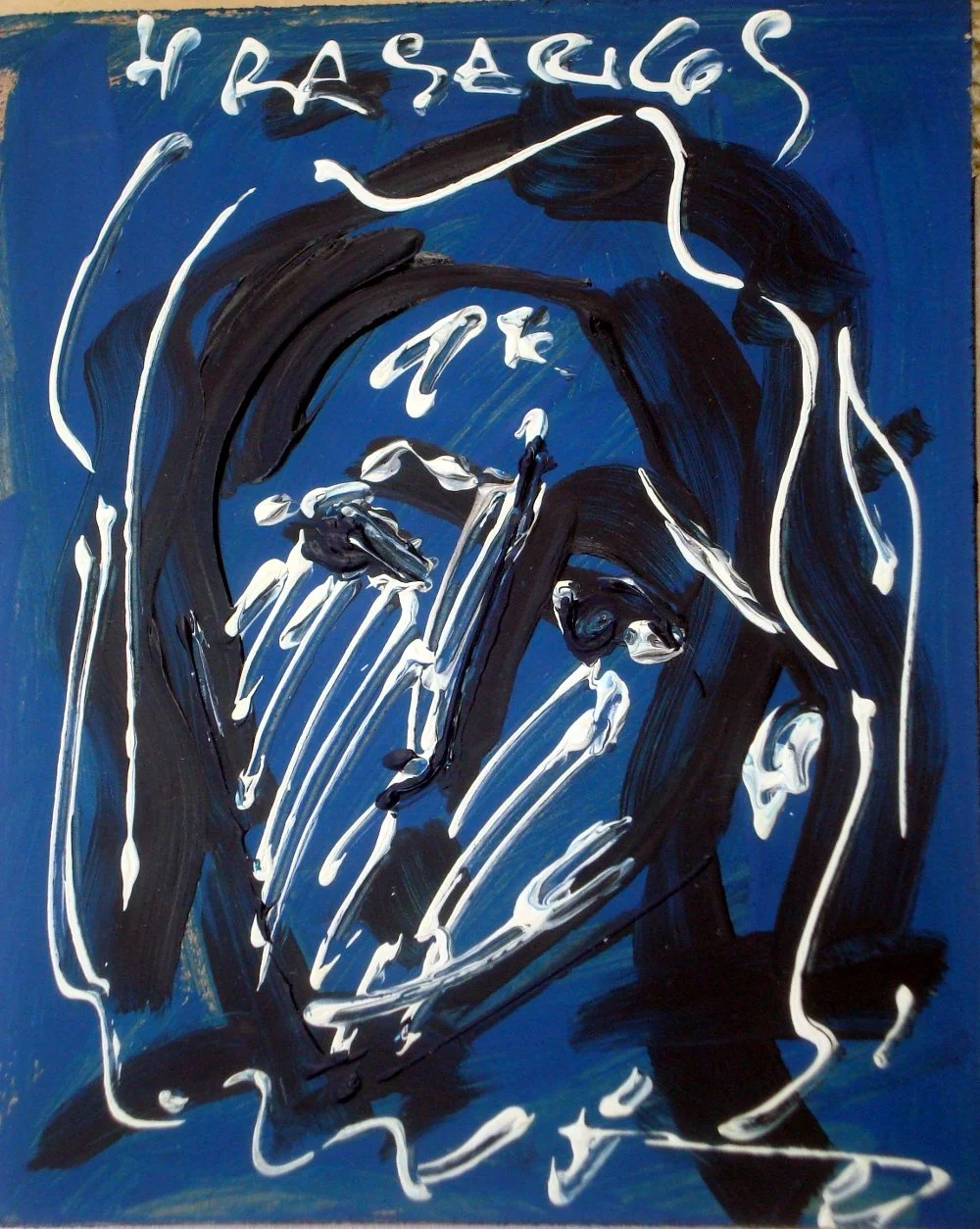 Tableau expressionniste abstrait de Hrasarkos intitulé Interférence Identitaire