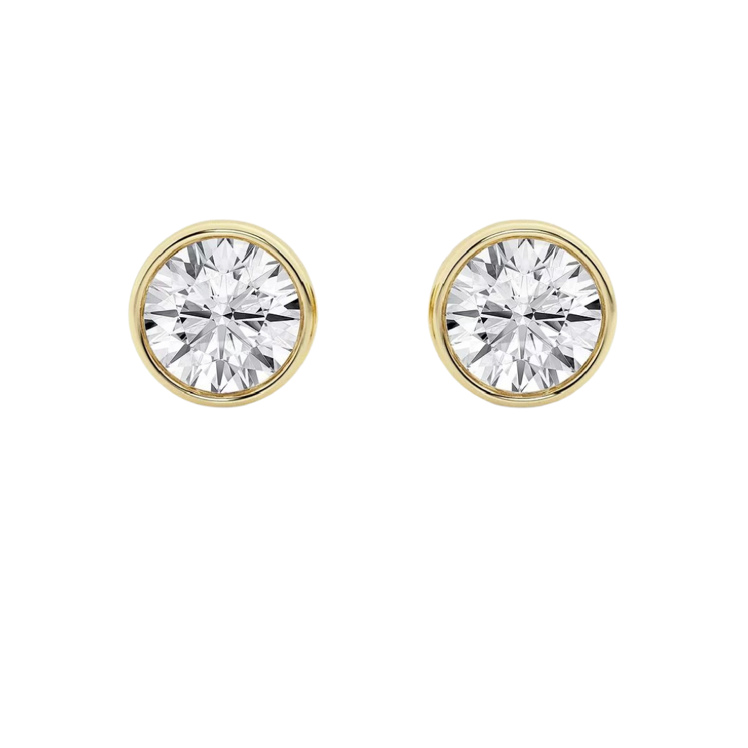 Monroe Diamond Bezel Studs