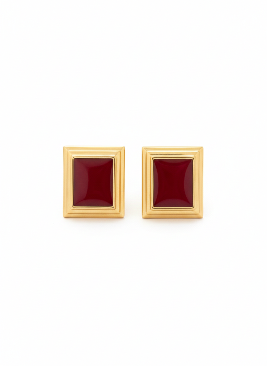 Blake Earrings Burgundy
