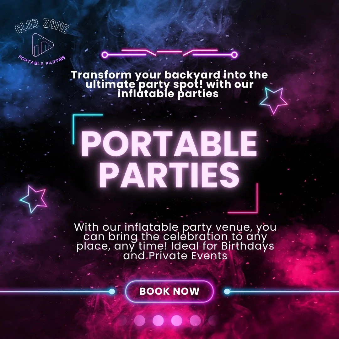 🎉 Turn Your Backyard Into the Hottest Party Spot! 🎶✨

No venue? No problem! Our Portable Parties bring the ultimate celebration experience to any location, anytime! 🎊🔥

✅ Inflatable party venues for a VIP club-like atmosphere
✅ State-of-the-art l