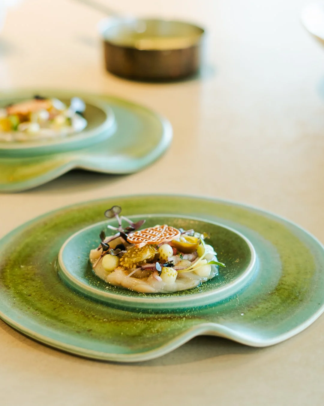Een van de gerechten van het openingsmenu van Restaurant Terroir Grand Cru