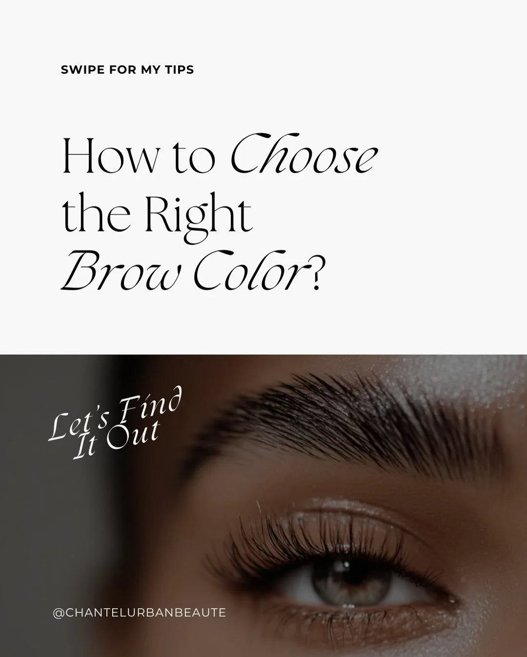 Brows not quite matching the energy? 🤔
Swipe to learn how to pick your perfect brow shade &mdash; based on skin tone, hair color, and your everyday makeup vibe. ✔️

Still unsure? I&rsquo;d love to help you custom-match the shade that flatters you mo