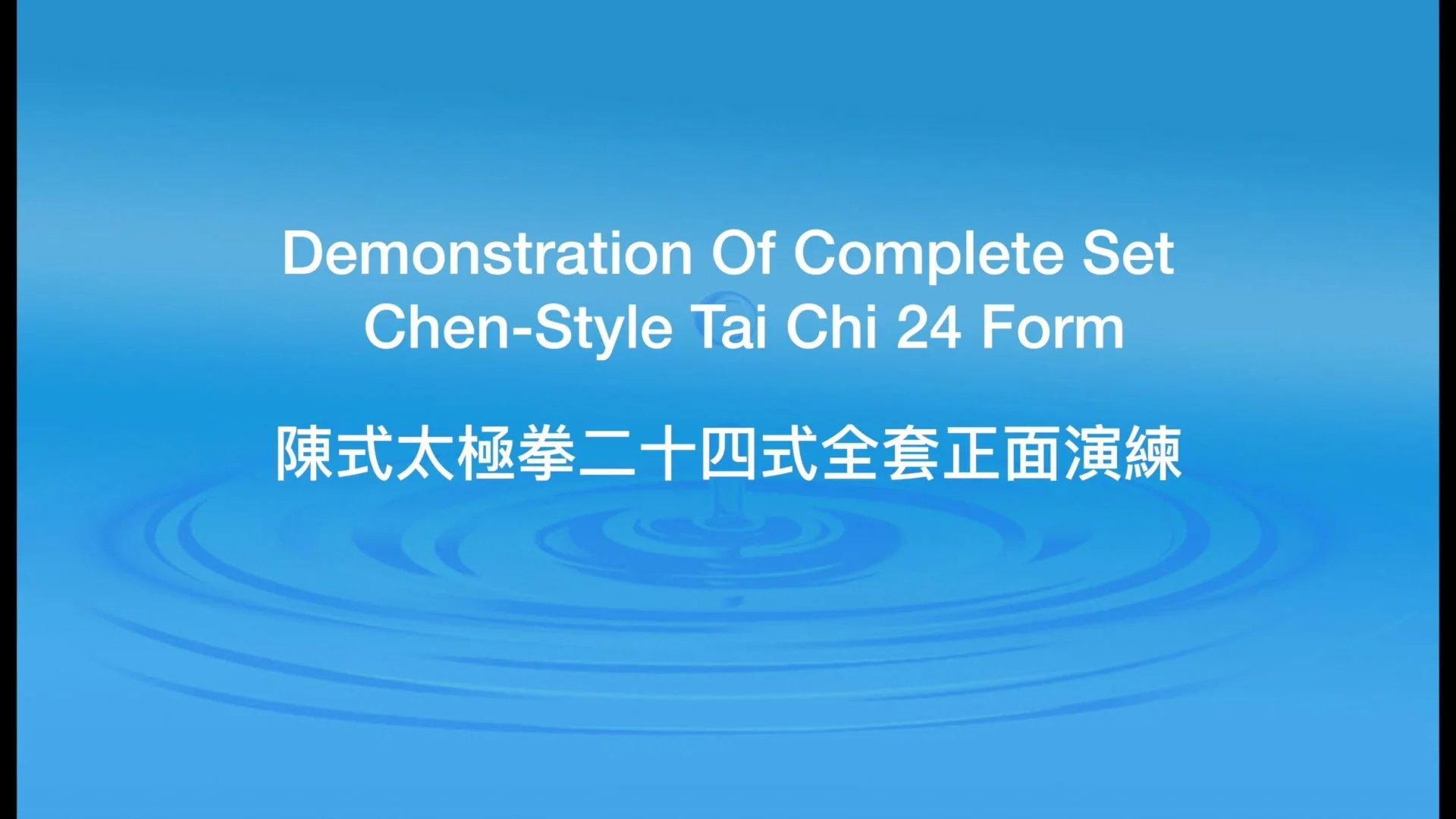 Chen-Style 24 Form – Back View