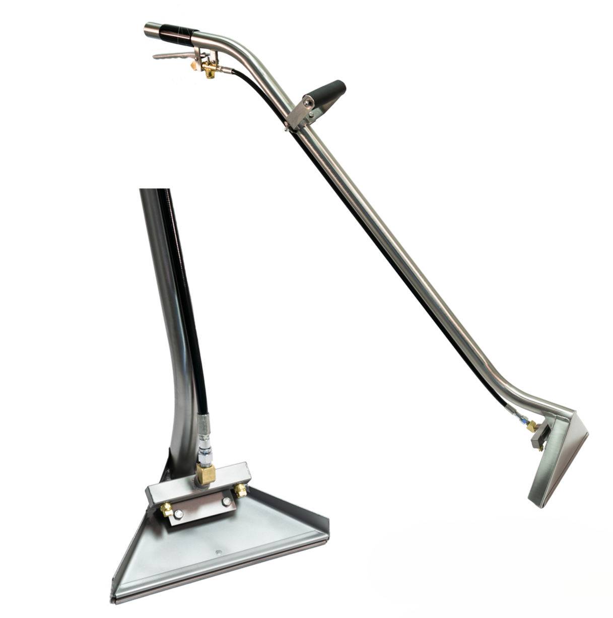 PMF 12 inch light-weight stainless steel carpet cleaning wand with 2-jet manifold and comfort grip handle
