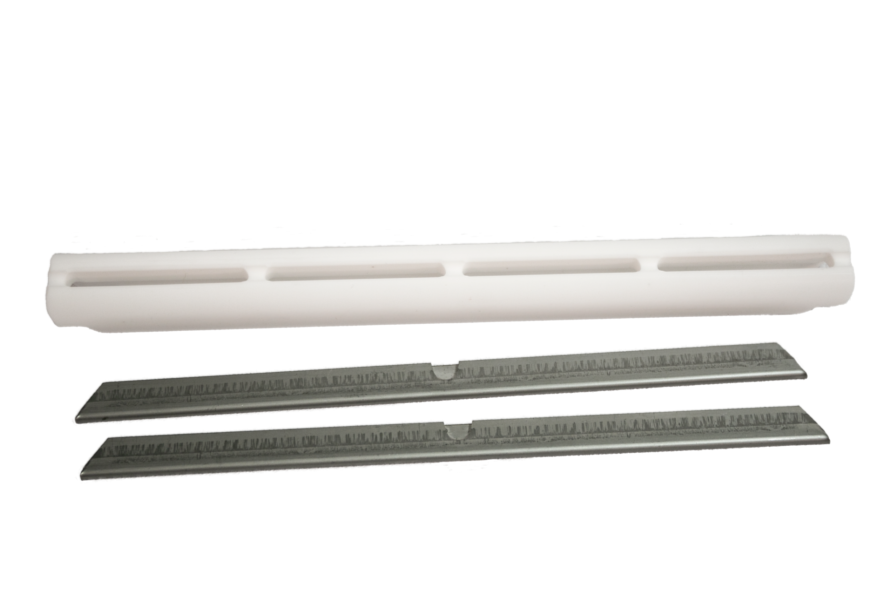 Complete AC33-802RT hybrid glide kit for PMF 802 series wands, including the white Teflon hybrid glide with hole and slot patterns, mounting hardware, and installation instructions.