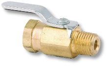 1/4” M x F Brass shut off valve
