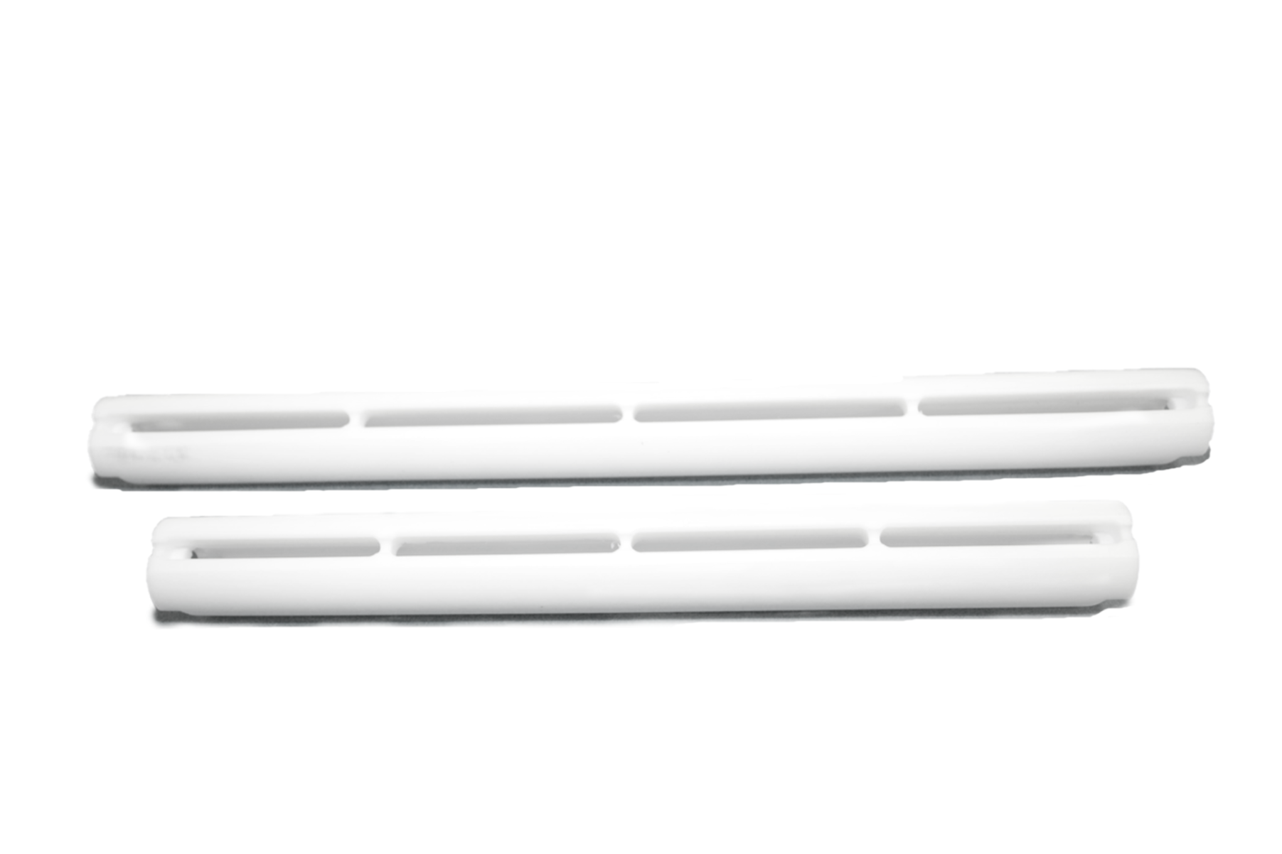 Side view of the AC33-M12TR Teflon wand glide for PMF Mach-12 series wands, featuring a precision-molded fit to reduce drag and increase water recovery on commercial carpets.