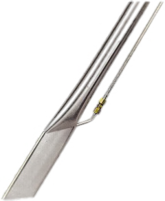 PMF 30 inch stainless steel crevice tool for deep reach carpet cleaning and stair edges.