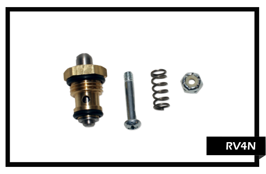 PMF RV4N Valve Repair Kit for Carpet Cleaning Wands – Includes Valve Stem, Spring, and O-Rings.