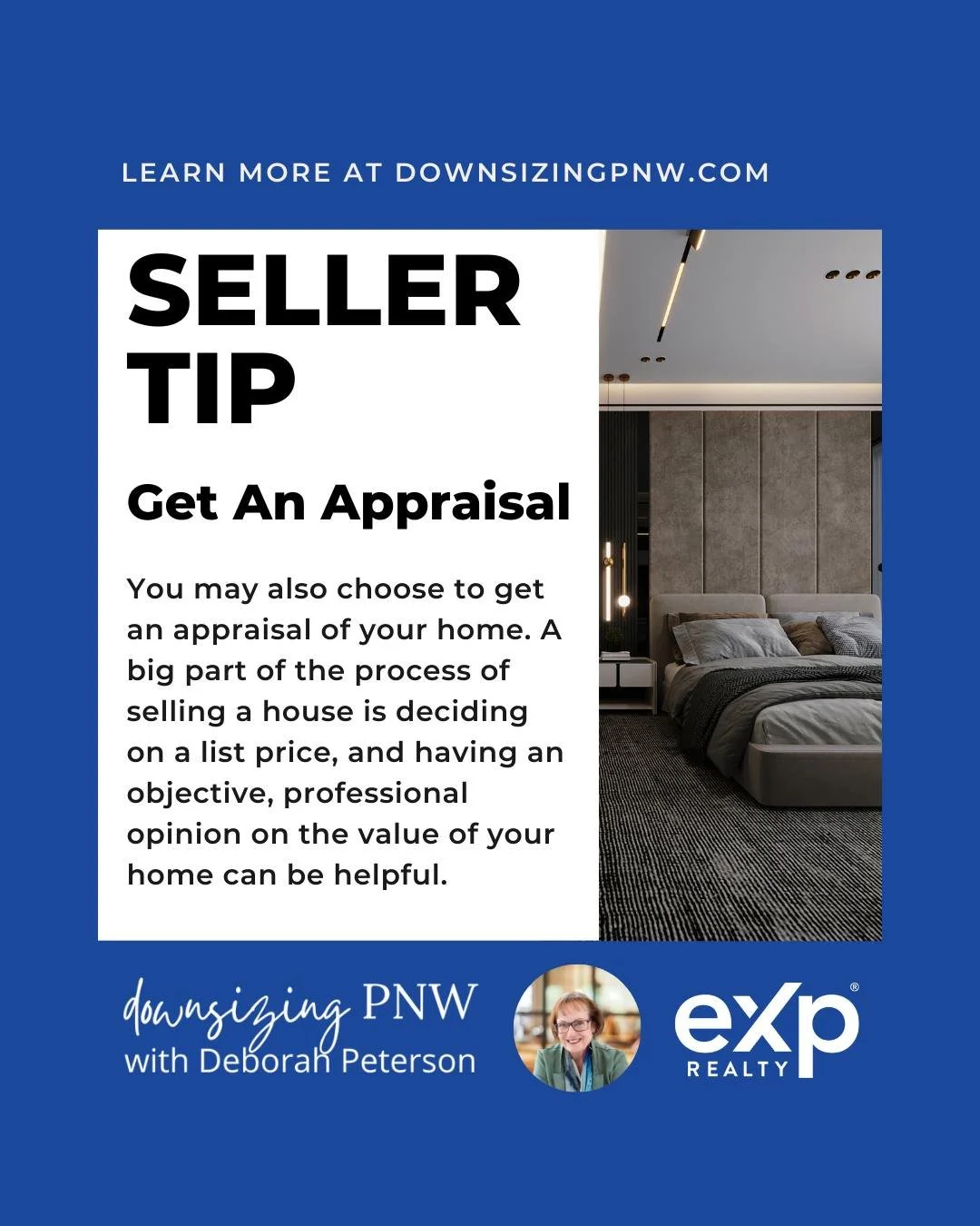 Seller Tip - March

Get An Appraisal 
You may also choose to get an appraisal of your home. A big part of the process of selling a house is deciding on a list price, and having an objective, professional opinion on the value of your home can be helpf
