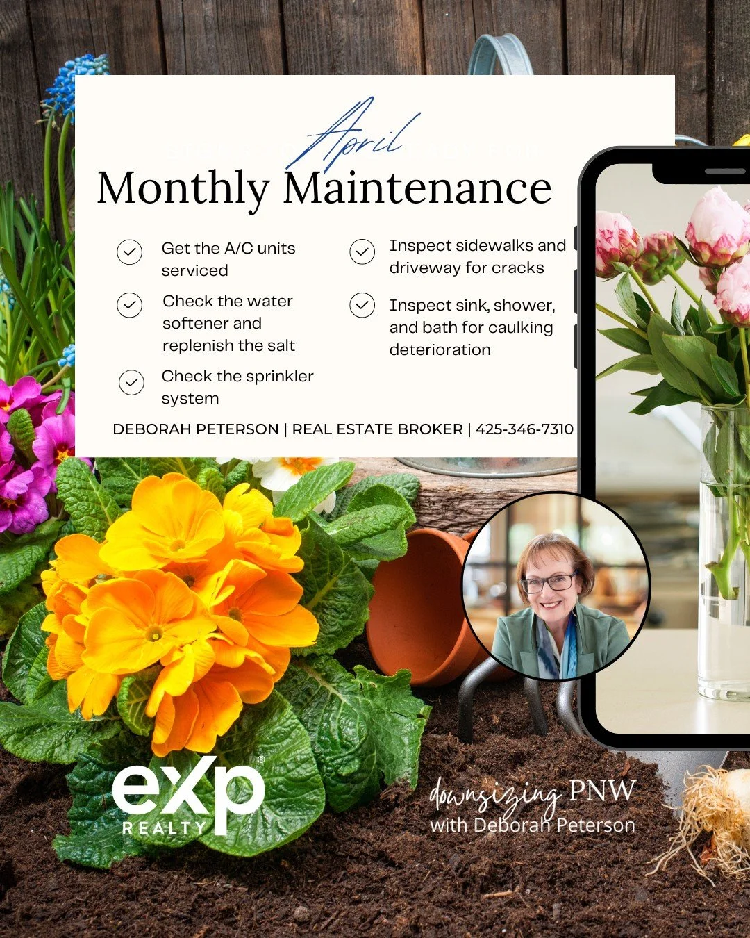 April Monthly Maintenance Tips!

✅ Get the A/C units serviced
✅ Check the water softener and replenish the salt
✅ Check the sprinkler system
✅ Inspect sidewalks and driveway for cracks
✅ Inspect sink, shower, and bath for caulking deterioration
 
#De