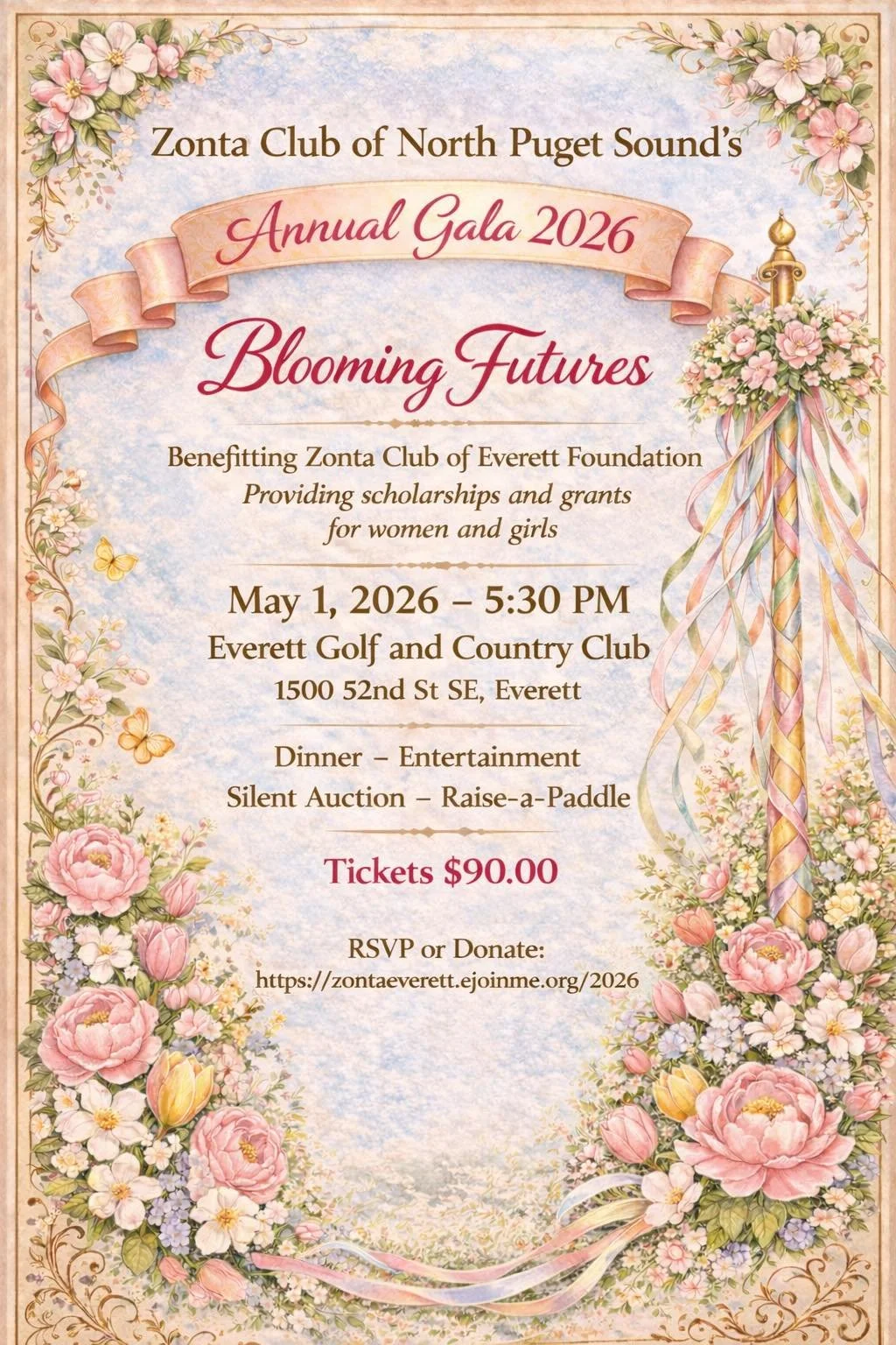 Local peeps, are you up to a night out supporting scholarships and grants support women and girls? Join me on Friday evening, May 1st. Entertainment and an enjoyable evening. Let me know if you would like to come.