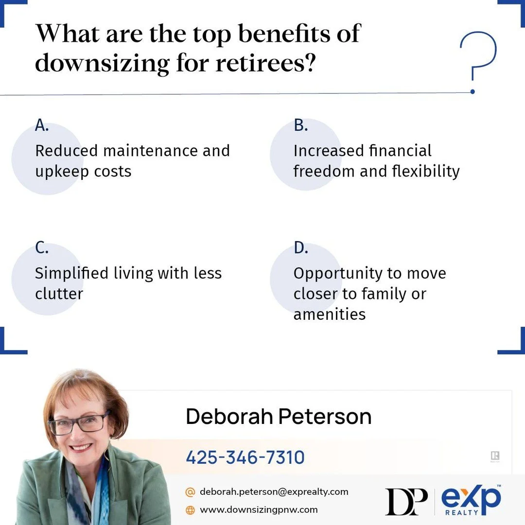 Thinking about downsizing?

Here are the top benefits that retirees can enjoy by making this transition.

Downsizing not only reduces maintenance and upkeep costs but also increases financial freedom, allowing you to enjoy life more fully.

Simplifyi