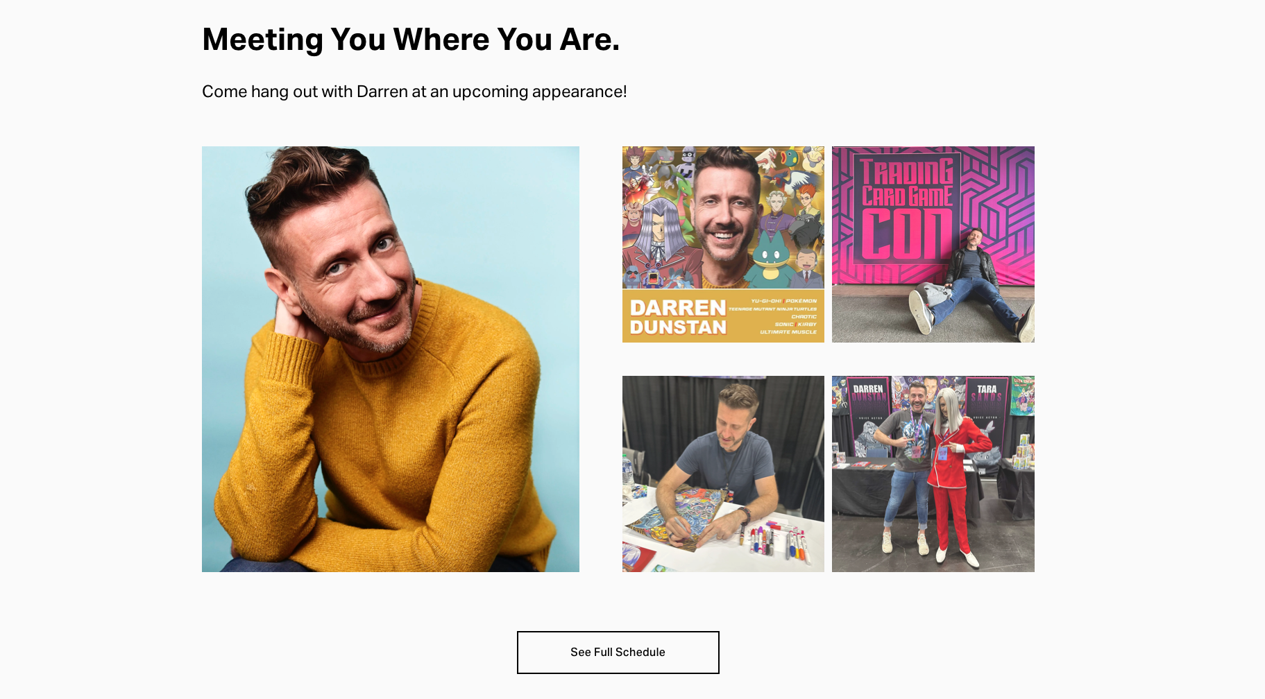 Convention Appearances Page