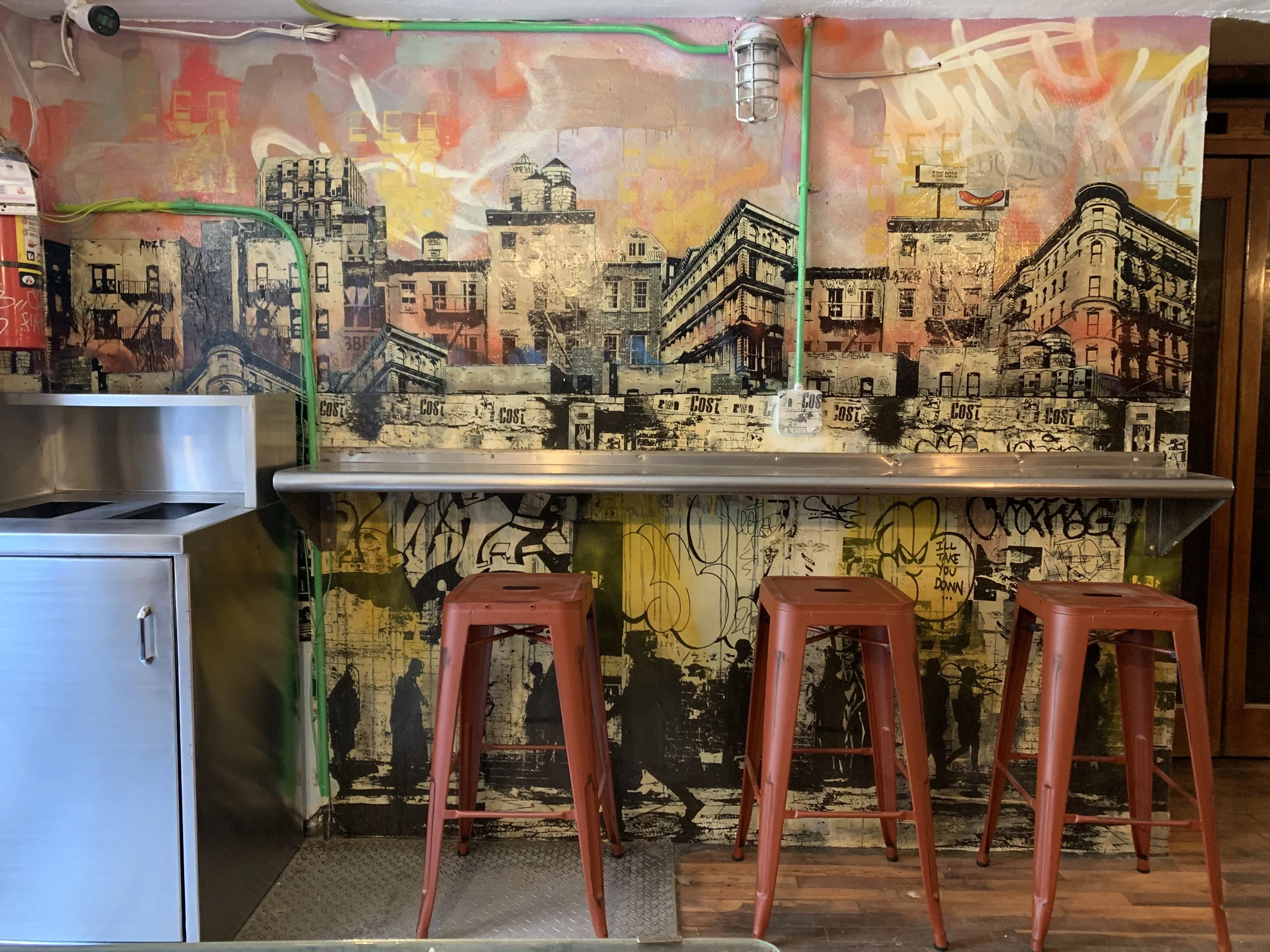 Crif Dogs interior. NYC