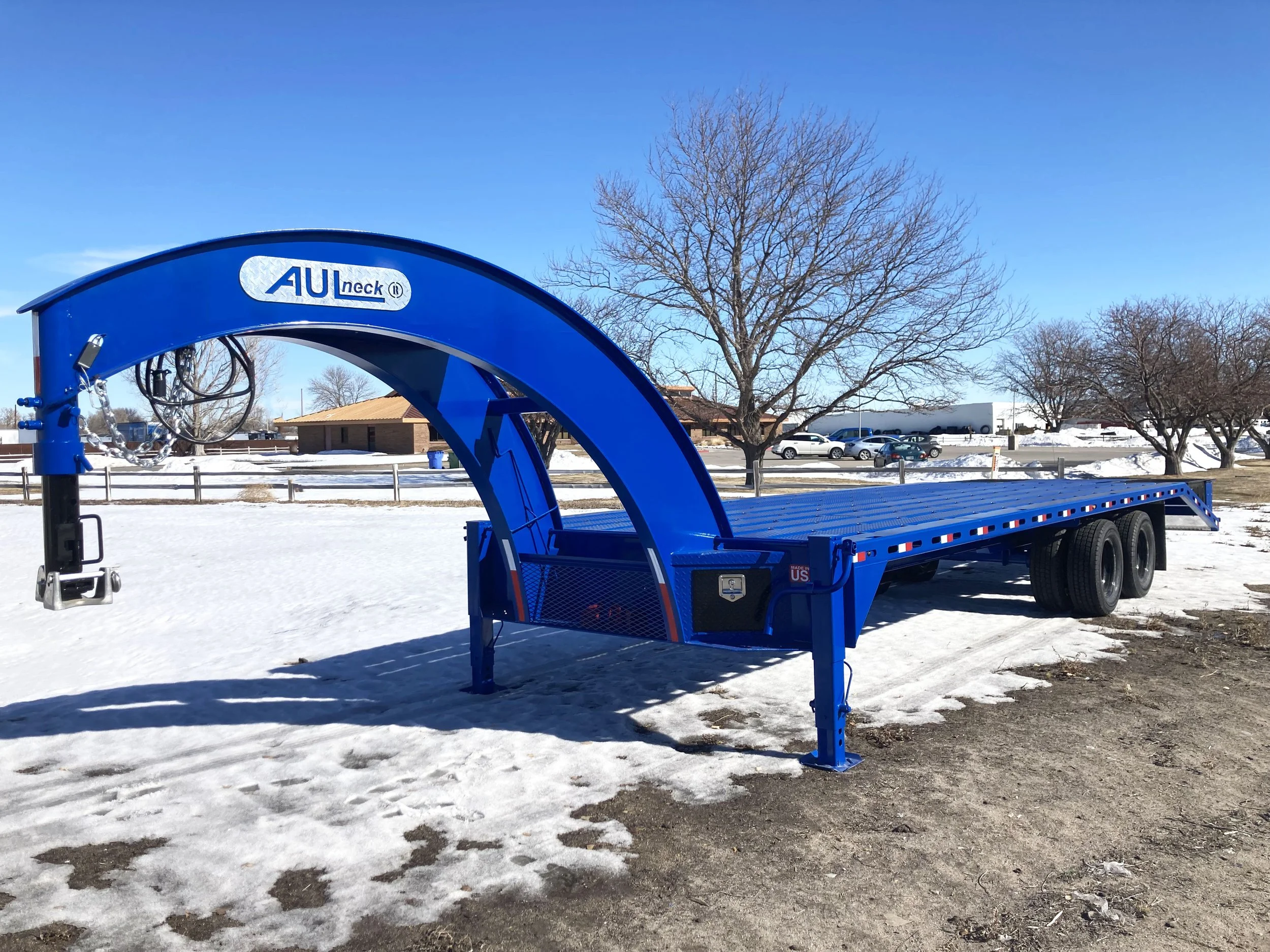 Blue Aulick Gooseneck Trailer